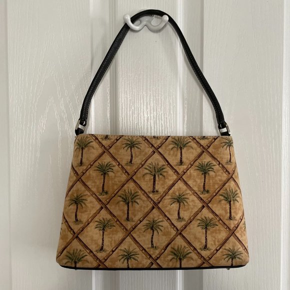 Palm Tree/Bamboo Print Purse with Matching Wallet - NWOT - Picture 2 of 9